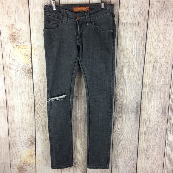Levi's Denim - Levi's Skinny Distressed Faded Black Jeans Sz 5M